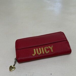 Juicy Couture Rosy Red Zip Around the Wallet